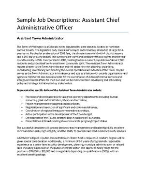 Administration officer job role